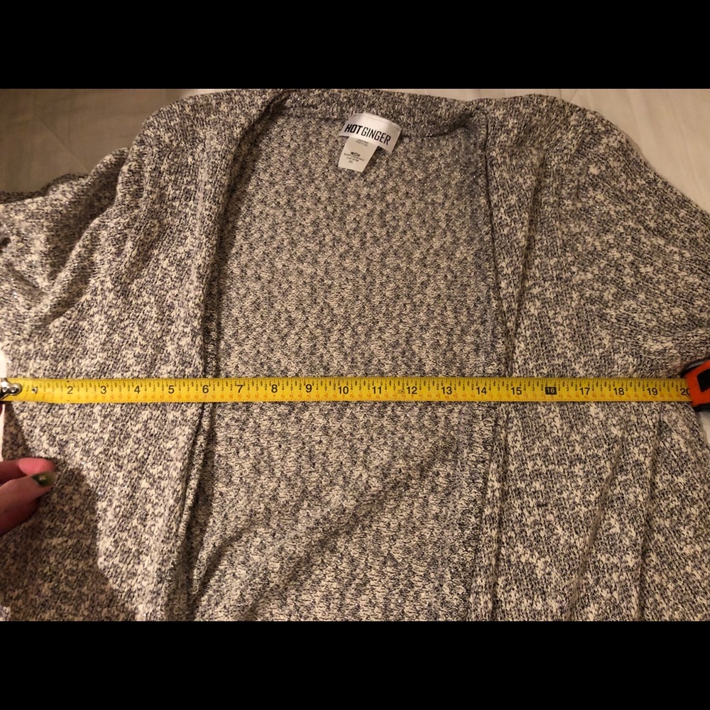 Plus Size Duster- Gray/Black/White/Silver - Picture 5 of 6